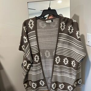 Jon & Anna Brown and Cream Poncho